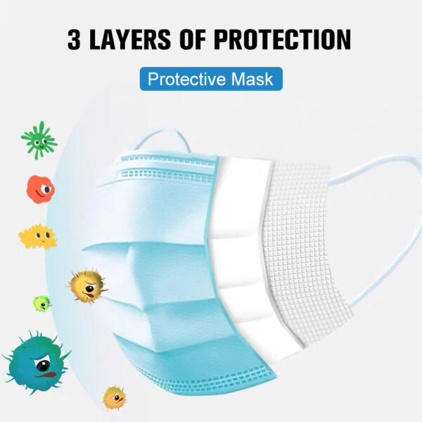 Professional Medical Mask Disposable 3-Ply Face Mask - Image 2
