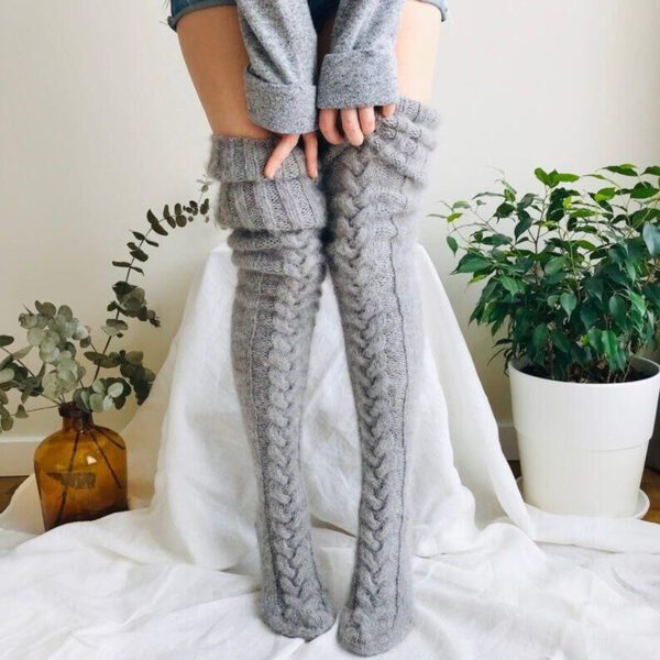 Winter Socks Over The Knee Lengthened Long Tube  Socks