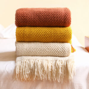 Sofa Grid Knitted Blankets