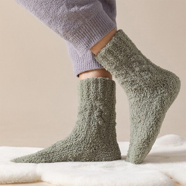 Winter Warm Fuzzy Coral Fleece Socks - Image 4