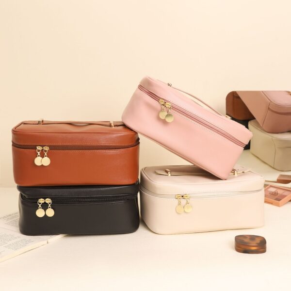 Handle-top Cosmetic Bag Ins Fashion Simple Square Handbag - Image 3