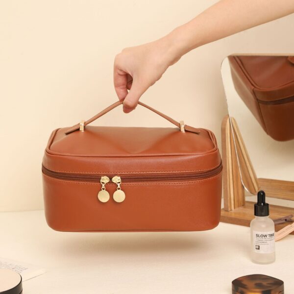 Handle-top Cosmetic Bag Ins Fashion Simple Square Handbag - Image 6