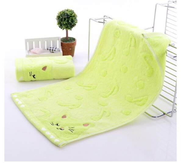 Bamboo Fiber Kitten Face Bath Towels - Image 3