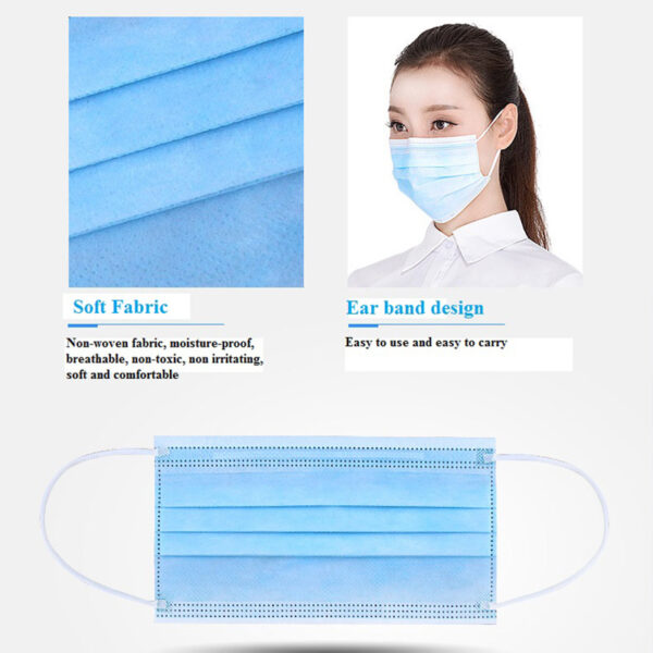 Professional Medical Mask Disposable 3-Ply Face Mask - Image 3
