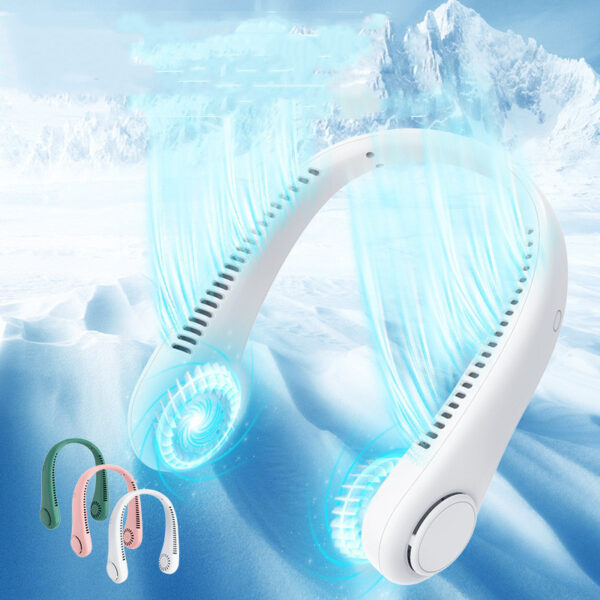 Rechargeable Neck  USB Mini Fan Hands - Image 3