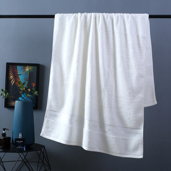 Pure Color Thick Cotton Bath Towel Set - Image 10