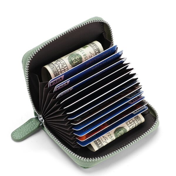 RFID Genuine Leather Card Wallet - Image 5