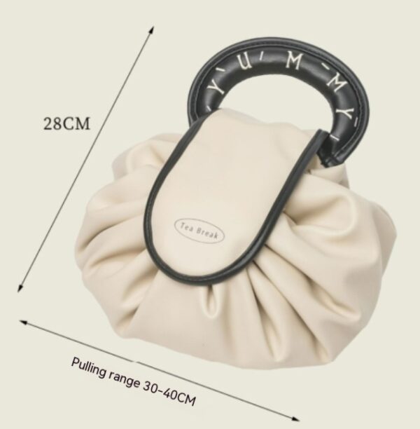 Portable Drawstring Cosmetic Bag With Handle Design - Image 7
