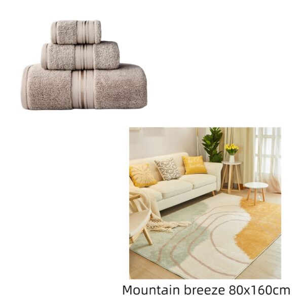Pure Color Thick Cotton Bath Towel Set - Image 9