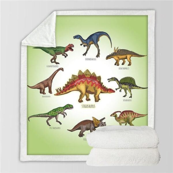 Kids Children Dinosaur Fluffy Soft Cotton Blanket - Image 3
