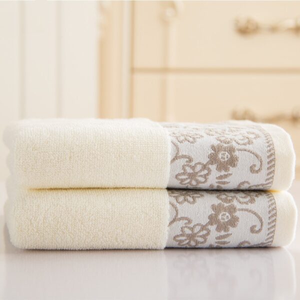 Wisteria flower cotton 32 ply jacquard absorbent towel - Image 3