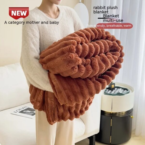Soft Wind Bubble Velvet Blanket Warm - Image 6