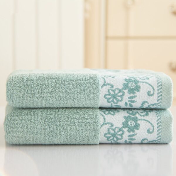 Wisteria flower cotton 32 ply jacquard absorbent towel - Image 4