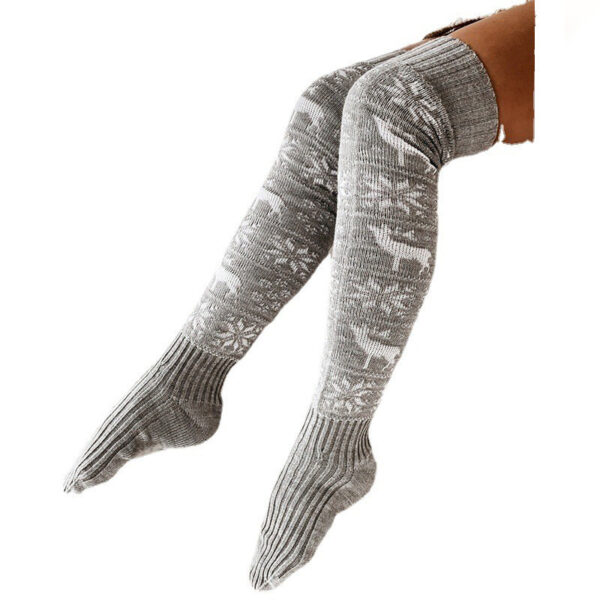 Jacquard Over-the-knee Casual Long Socks For Ladies - Image 8