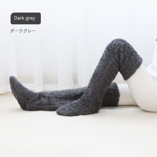 Over Knee High Fuzzy Long Socks - Image 8
