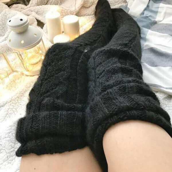 Winter Socks Over The Knee Lengthened Long Tube  Socks - Image 3