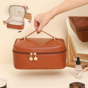 Handle-top Cosmetic Bag Ins Fashion Simple Square Handbag