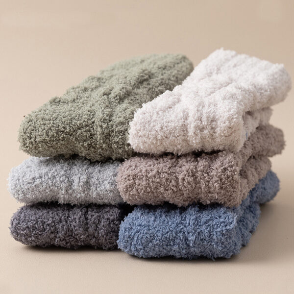 Winter Warm Fuzzy Coral Fleece Socks - Image 5