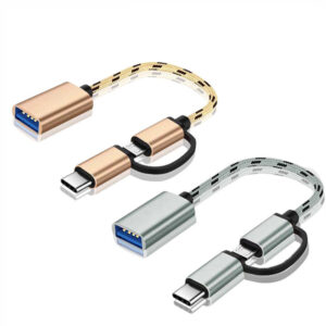 MICRO OTG 2-in-1 USB Adapter Cable Support