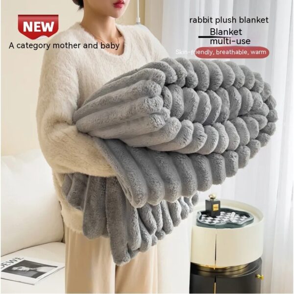 Soft Wind Bubble Velvet Blanket Warm - Image 4
