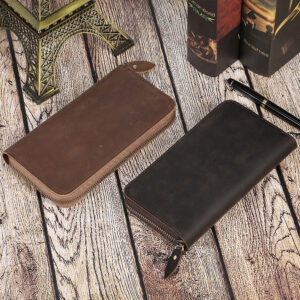 Genuine Leather Long Wallets for Men