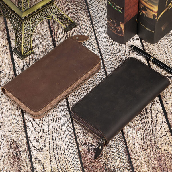 Genuine Leather Long Wallets for Men