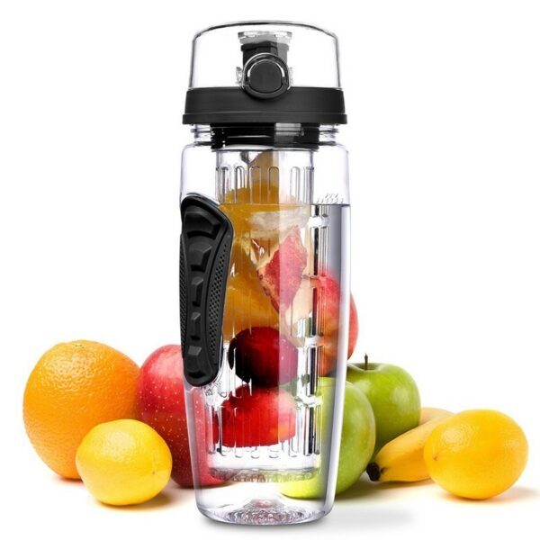 BPA Free Plastic Sport Fruit Infuser Water Bottles - Image 2