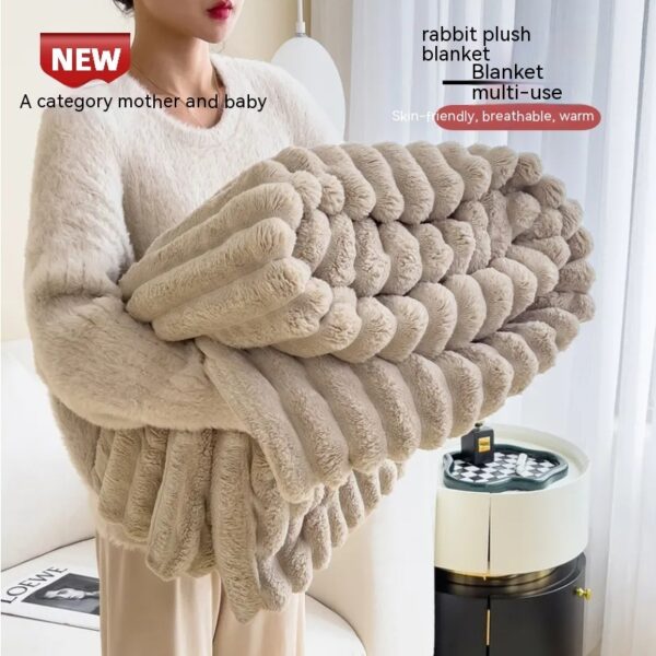Soft Wind Bubble Velvet Blanket Warm - Image 7